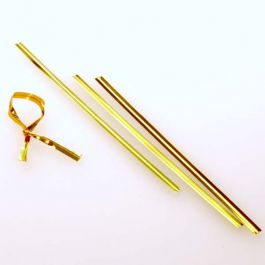 Säcktråd remsor 15,2x0,4cm Guld Metallisk Plast (1000 st) [TT6MG]