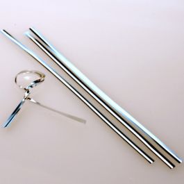 Säcktråd remsor 10,2x0,4cm Silver Metallisk Plast (1000 st) [TT4MS]