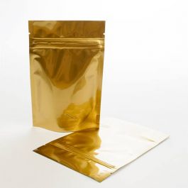 Stå upp påsar Guld 13x7x20,5cm | 113 gram (100 st) [ZBGM3G]
