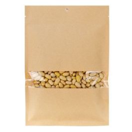 Kraftpåsar Komposterbar 15,2x22,9cm med Fönster och förseglingsbart (100 st) [KHS69W]