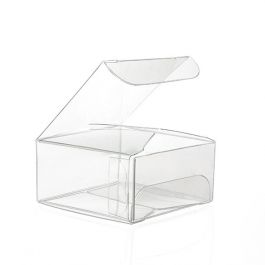 Plastlådor 7,6x7,6x5,1cm Kristallklart (50 st) [VB298]