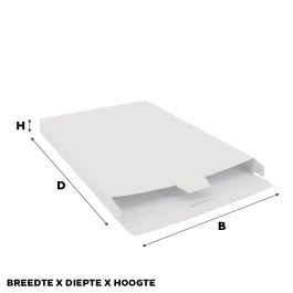 Fraktkartonger 16x25x2,9cm Vit (100 st) [FP-VPD006]