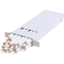 edu Kraftiga Färgblyertspennor, tjocklek 10 mm, kärna 6,25 mm, vit, 12 st./ 1 förp. [HOB-408001]