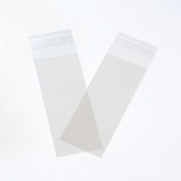 Plastpåsar 4,8x12,1cm Transparent med Tejpremsa (100 st) [B1X4XL]