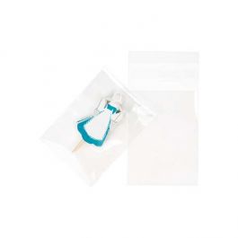 Plastpåsar 6,9x9,1cm Transparent med Tejpremsa (100 st) [B2M]