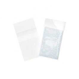 Plastpåsar 6,5x9cm Transparent med Tejpremsa (100 st) [B2PC]