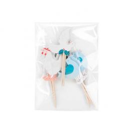 Plastpåsar 8x11cm Transparent med Tejpremsa (100 st) [B34C]