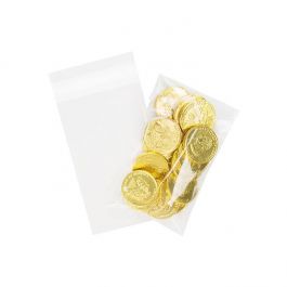 Plastpåsar 9,5x15,5cm Transparent med Tejpremsa (100 st) [B3X6]