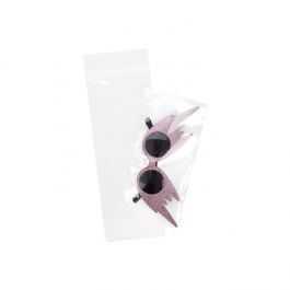 Plastpåsar 10,8x28,6cm Transparent med Tejpremsa (100 st) [B411]