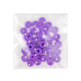 Plastpåsar 10,2x10,2 cm med prickar, peal and seal (100 st) [B44FD]