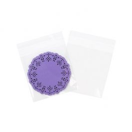 Plastpåsar 12,4x12,2cm Transparent med Tejpremsa (100 st) [B44XL]