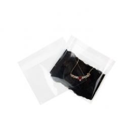 Plastpåsar 16x11,5cm Transparent med Tejpremsa (100 st) [B46]