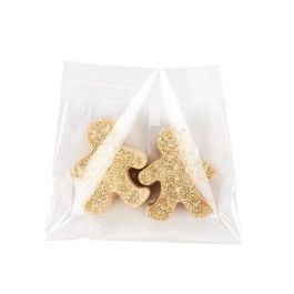 Plastpåsar 16,4x11,8cm Transparent med Tejpremsa (100 st) [B56S]