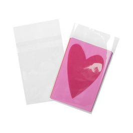 Plastpåsar 11,1x15,1cm Transparent med Tejpremsa (100 st) [BA6SPC]