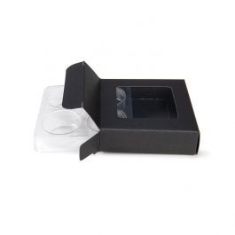 Svart Kraft Artisan Candy Box Set, rund insats 7x2.1x6.8 cm (25 st) [CNDYR276B]