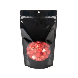 Stå upp påsar Black 13x7,9x20,6cm Med hängande hål (100 st) [ZBGO3BH]