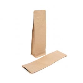 Blockbottom kaffepåse Kraft 7,9x6x26cm (50 st) [BBC1K]