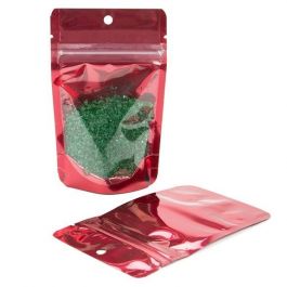 Stå upp påsar Transparent/Röt 7,9x5,1x13cm | 28 gram (100 st) [ZBGB1RD]