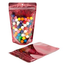 Stå upp påsar Transparent/Röt 13x7,9x20,6cm | 113 gram (100 st) [ZBGB3RD]