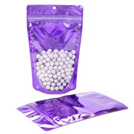 Stå upp påsar Transparent/Violet 13x7,9x20,6cm | 113 gram (100 st) [ZBGB3VL]