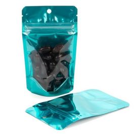 Stå upp påsar Transparent/Teal 7,9x5,1x13cm | 28 gram (100 st) [ZBGB1TL]