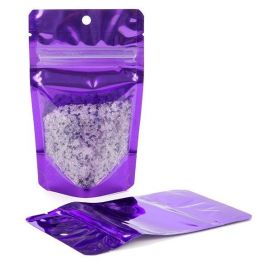 Stå upp påsar Transparent/Violet 7,9x5,1x13cm | 28 gram (100 st) [ZBGB1VL]
