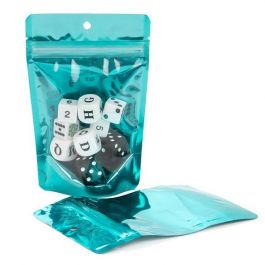 Stå upp påsar Transparent/Teal 10,2x6x15,2cm | 57 gram (100 st) [ZBGB2TL]