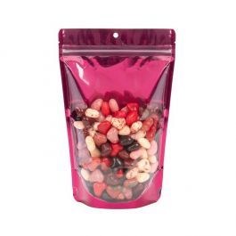 Bright Fuchsia Stå upp påsar med upphängningshål (100 st) [ZBGB7FS]