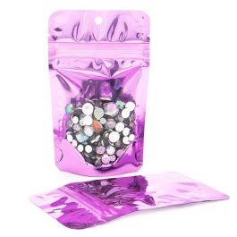 Stå upp påsar Transparent/Roze 7,9x5,1x13cm | 28 gram (100 st) [ZBGB1PK]