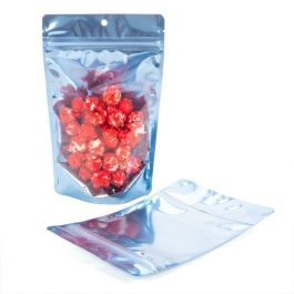 Stå upp påsar Transparent/Blå 13x7,9x20,6cm | 113 gram (100 st) [ZBGB3BL]