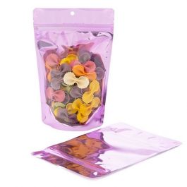 Stå upp påsar Transparent/Roze 13x7,9x20,6cm | 113 gram (100 st) [ZBGB3PK]