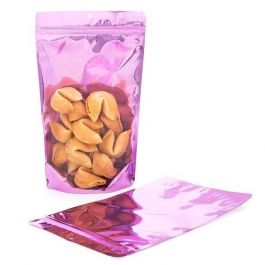 Stå upp påsar Transparent/Roze 17,1x8,9x28,6cm | 340 gram (100 st) [ZBGB4PK]