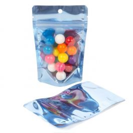 Stå upp påsar Transparent/Blå 7,9x5,1x13cm | 28 gram (100 st) [ZBGB1BL]