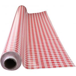 Vaxduk, Rutor, B: 140 cm, röd, vit, 1 löpm. [HOB-8055920]