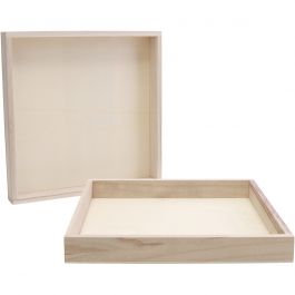 Träramar med kant, stl. 24,5x24,5x3 cm, 10 st./ 1 förp. [HOB-668217]