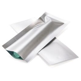 Plastpåsar Matt Silver 3,8x10,2cm Förslutbar permanent stängning (100 st) [CRB4S]