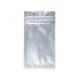 Blixtlåspåsar med barnskyddad dragkedja Matte Silver 10,2x16,5 cm (100 st) [CRHZB5MS]