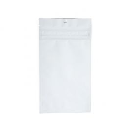 Blixtlåspåsar med barnskyddad dragkedja Matte White 10.2x16.5 cm (100 st) [CRHZB5MW]