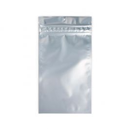 Blixtlåspåsar med barnskyddad dragkedja Matte Silver 12,7x20,8 cm (100 st) [CRHZB6MS]