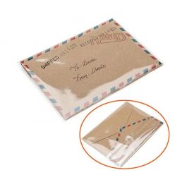 Plastpåsar 11x8cm Transparent med Tejpremsa (100 st) [B34]