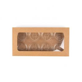 Kraft Artisan Candy Box Set, rund insats 7x2.1x13.8 cm (25 st) [CNDYR273]