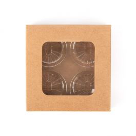 Kraft Artisan Candy Box Set, rund insats 7x2.1x6.8 cm (25 st) [CNDYR277]