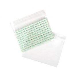 Plastpåsar 19x13cm Transparent med Tejpremsa (100 st) [B5]