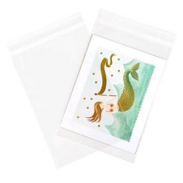 Plastpåsar 21,4x31,1cm Transparent med Tejpremsa (100 st) [B812]
