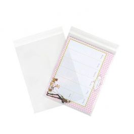 Plastpåsar 22,9x30,5cm Transparent med Tejpremsa (250 st) [VL912]