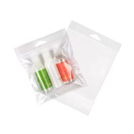 Cellofanpåsar med Eurohål 13,2x12,9cm Transparent med Tejpremsa (100 st) [HB5X5SM]