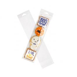 Cellofanpåsar med Eurohål 7,6x28,3cm Transparent med Tejpremsa (100 st) [HB311]