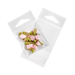 Cellofanpåsar med Eurohål 5,1x5,1cm Transparent med Tejpremsa (500 st) [J1]