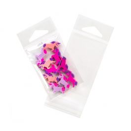 Cellofanpåsar med Eurohål 5,1x7,6cm Transparent med Tejpremsa (500 st) [J7]