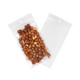 Zippåsar med häng hål 10x18cm Kristallklart PP 100 mikron (100 st) [Z4R47]